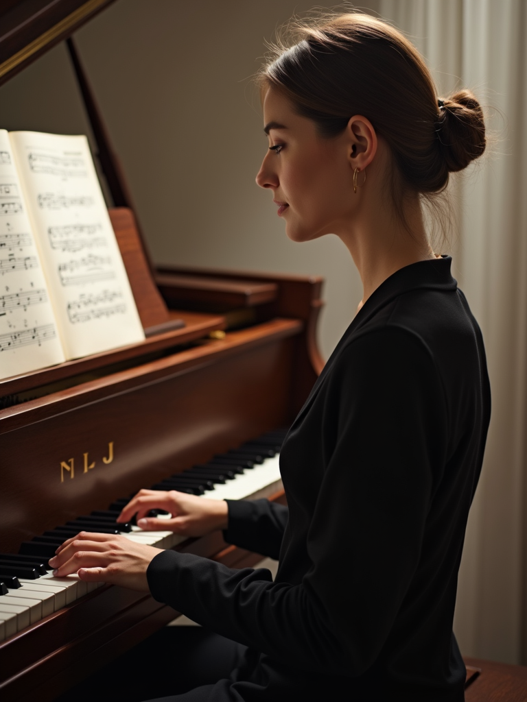 Online piano lesson